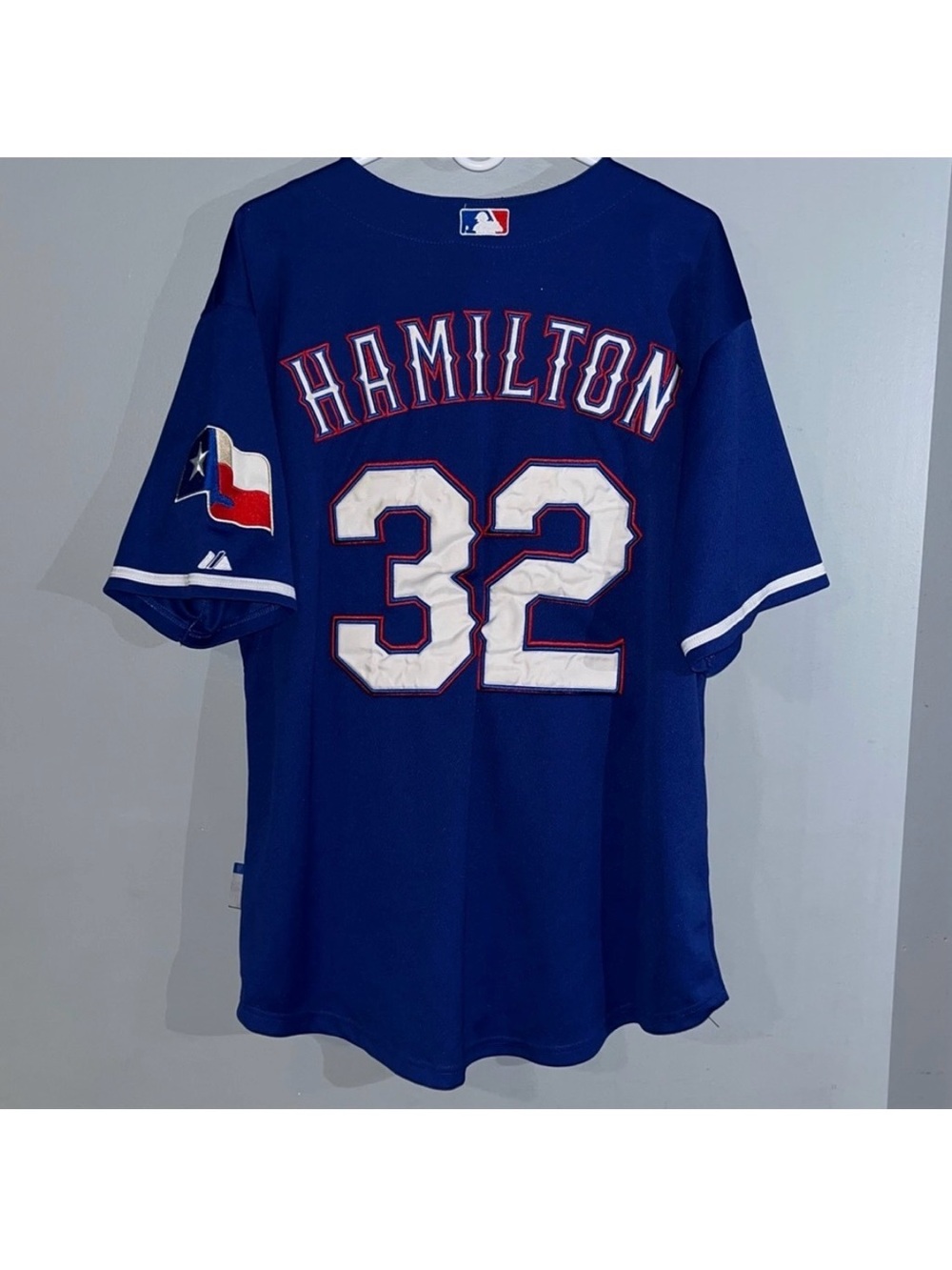 Texas Rangers #32 Josh Hamilton MLB Throwback Majestic Authentic Baseball Jersey